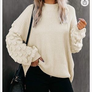 Sovoyontee Oversized Crewneck Knit Sweater